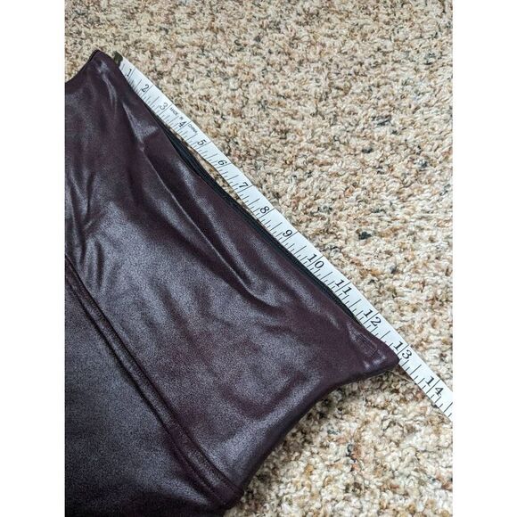 SPANX Faux Leather Leggings Wine Medium - Picture 6 of 8